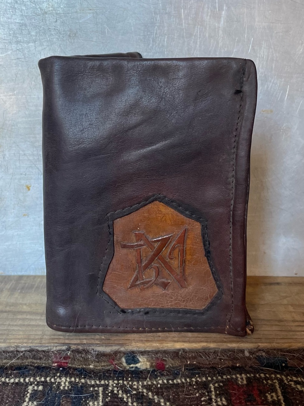 Vintage Handmade Leather Wallet | Envelope 70's Seventies